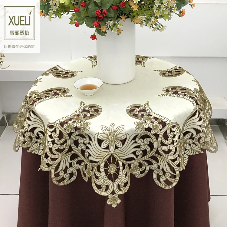 Роскошная двухцветная кружевная ткань с вышивкой художественная круглая