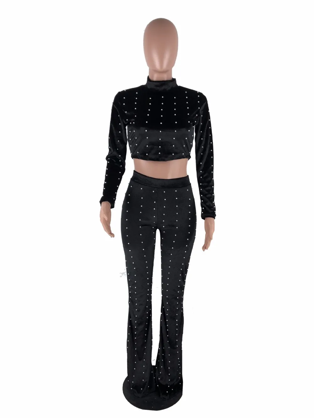 

O Neck Full Sleeve Fashion Top With Pants Women Two Pieces Set