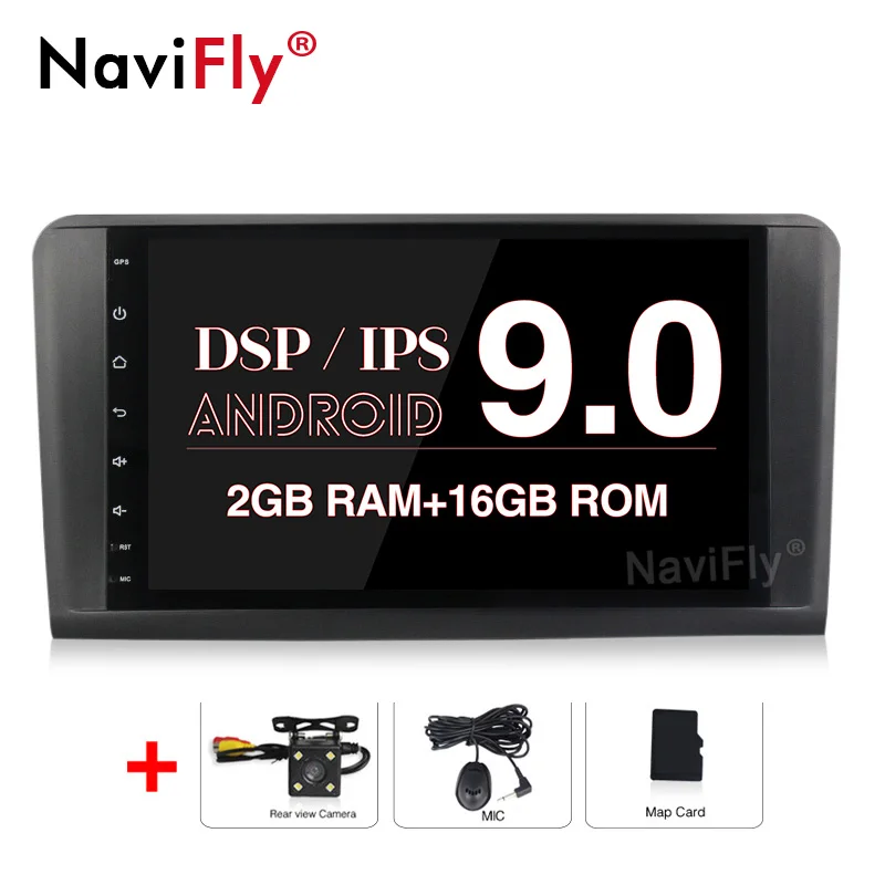 add camera Ips DSP Android 9,0 Автомобильный gps для Mercedes Benz ML GL W164 ML350 ML500 GL320 Радио Стерео навигация радио wifi RDS - Цвет: add camera
