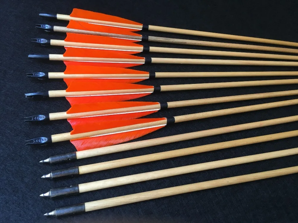 6/12 шт переносная деревянная стрела турецкое перо деревянные стрелы стрельба из
