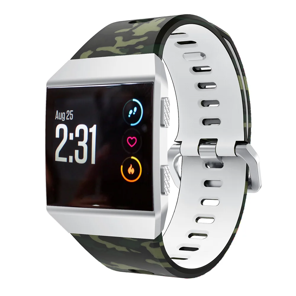 Силиконовый ремешок для Fitbit Ionic smartwatch спортивный Модный узор наручный ремешок фитнес Замена для Смарт Браслет умный браслет