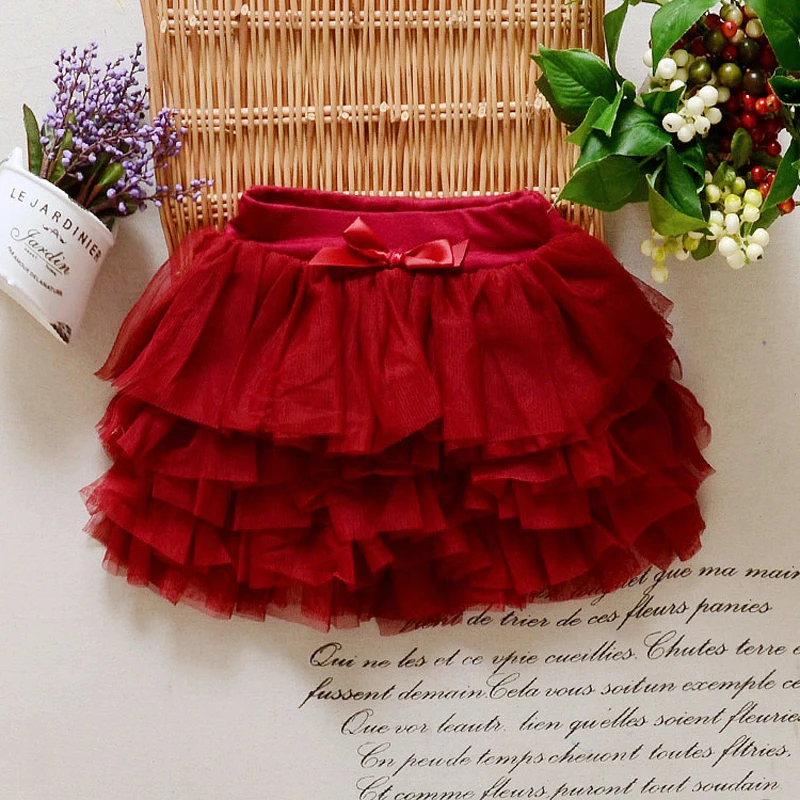 Новинка 2018 кружевная Милая юбка принцессы с бантом для девочек мягкая бальная