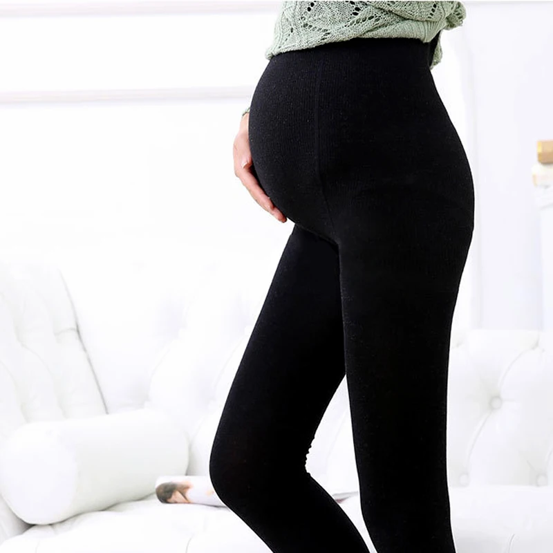 Meia-calça feminina grávida, cores sólidas, para maternidade, 1 peça