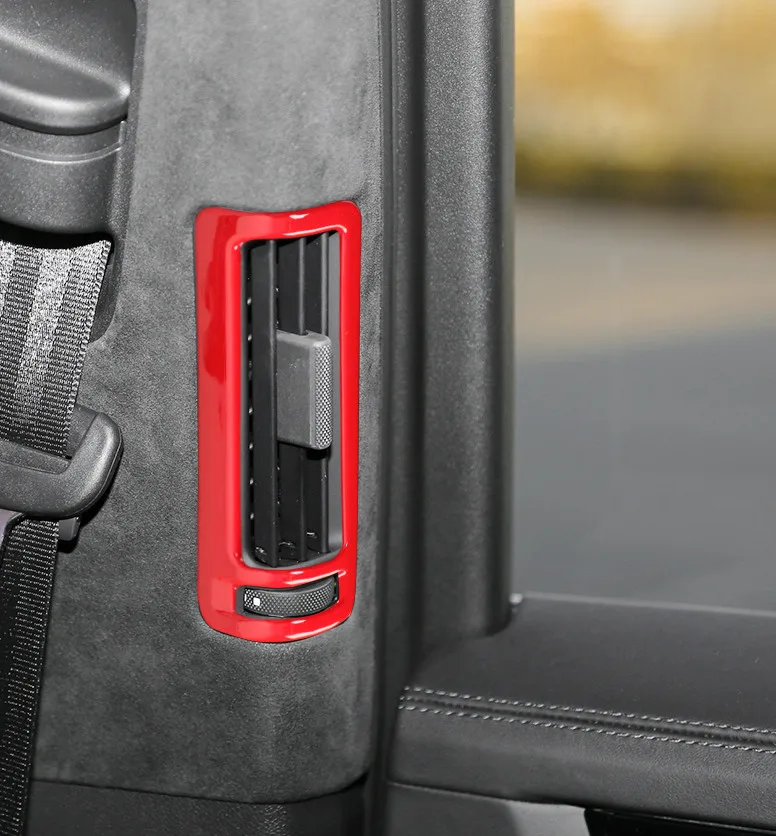 

Car Styling ABS For Porsche Cayenne 2018 2019 Car Door B Pillar Outlet Decoration Sequins Stickers Auto Decoration Accessories