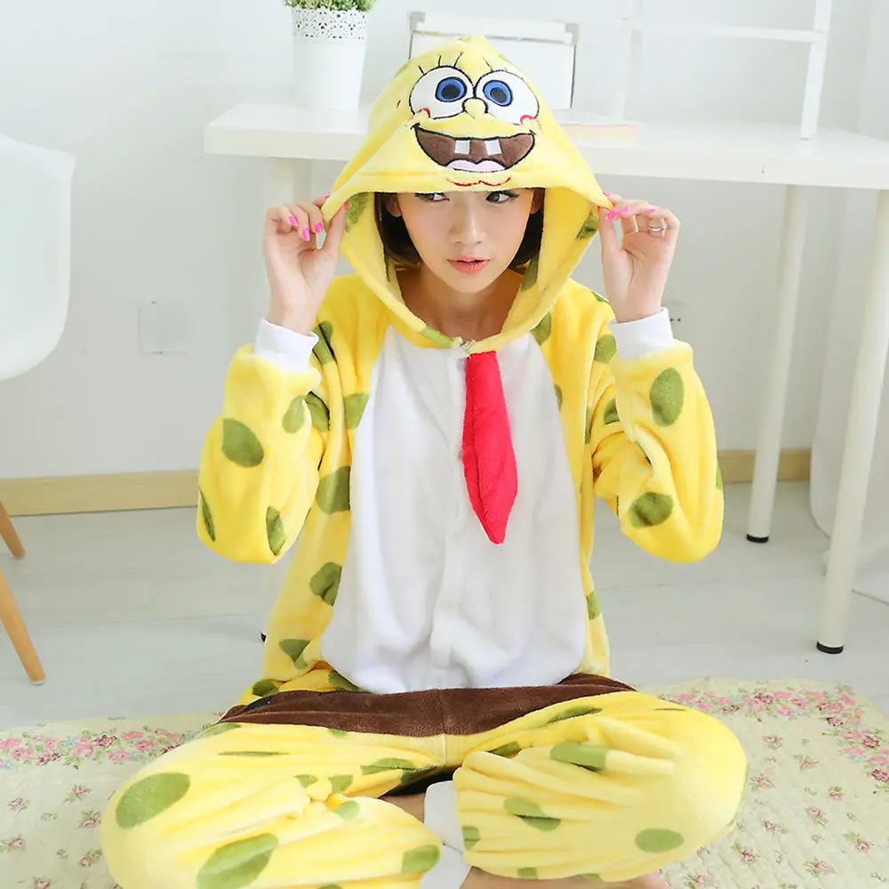 Животного Пижама Kigurumi для взрослых женские пижамы, пижама, нарядное платье для девочки; на лямках; принт зимние Фланелевая Пижама Ночные костюмы
