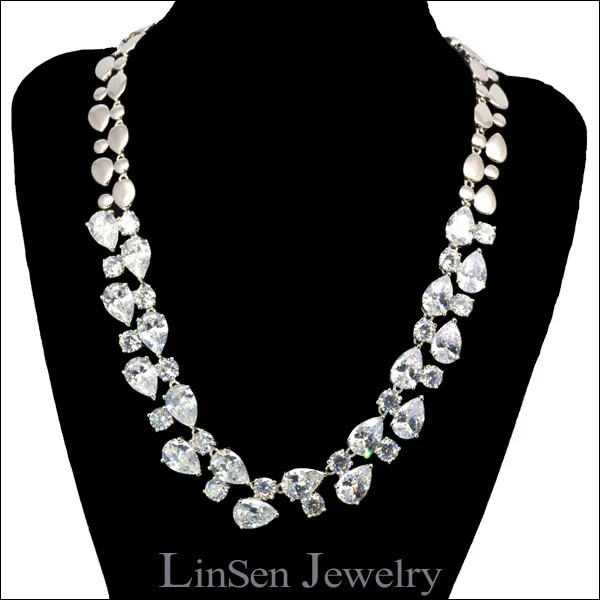 Роскошное женское ожерелье длиной 51 см длинное Моны Лизы с кубическим цирконием