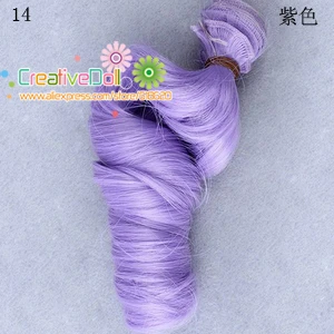 BJD/SD кукольные парики/волосы DIY высокая температура провода кудрявые волны натуральный цвет парики волос - Цвет: No 14