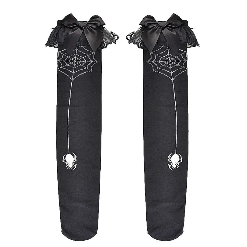 Fasbys 1 пара черный бантом паук пикантные женские топ пребывания до бедра высокие