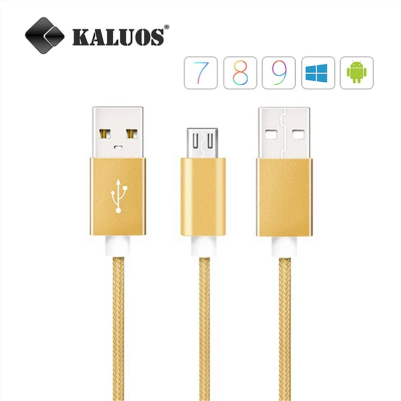USB кабель KALUOS для Samsung S2 S3 S4 S6 S7 i9300 i9500 N7100 LG Moto Android|Зарядные устройства телефонов| |