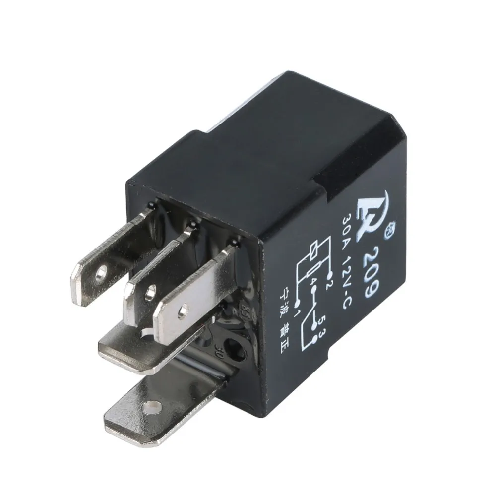 Автомобильный Топливный Насос реле 12 В 30A 5 Pin SPDT 5 P для электрического вентилятора топливный насос рог и розетка 5 зубцов провод 17 AWG универсальный авто реле - Цвет: Relay 5 Pin only