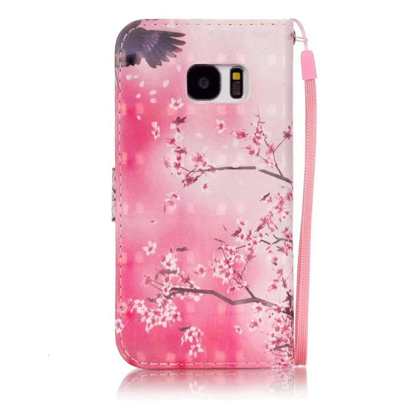 Цветной кожаный чехол для SAMSUNG Galaxy S6 S6EDGE S7 S7EDGE с функцией поддержки сотового