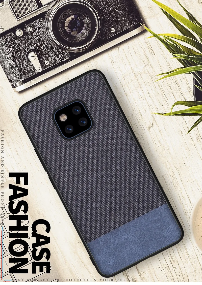 style 04 Для huawei mate 20 Pro Чехол Мягкий силиконовый край+ твердая ткань текстура защитный чехол на заднюю панель для huawei mate 20 20pro mate 20 - Цвет: style 04