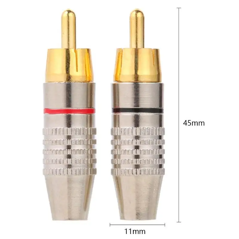 10 шт. RCA пайки Разъем Аудио Видео разъем DIY RCA кабель для колонок адаптер штекер аудио видео адаптер штекер