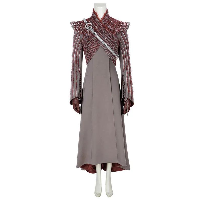 Costume Only Дейенерис Таргариен костюм платье Игра престолов Сезон 8 Косплей мать драконов плащ и обувь Хэллоуин наряд индивидуальный заказ - Цвет: Costume Only