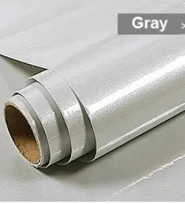Gray Thicking ПВХ водонепроницаемый серый белый черный мрамор самоклеющиеся обои для кухни гостиной контактная бумага - Цвет: Gray