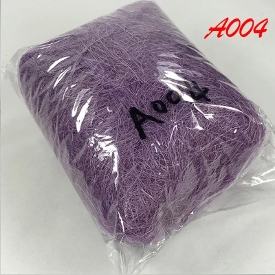 A004-Purple 50 г/упак. Натуральный сизаль деревенский наполнитель подарочной коробки свадебные украшения упаковка Цветочная коробка наполнитель Diy упаковка подарочный пакет поставки - Цвет: A004-Purple