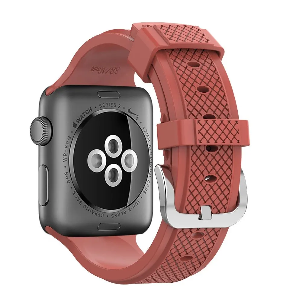 Силиконовый ремешок для Apple Watch 44 мм 40 мм iWatch 42 мм 38 мм мягкий ромбовидный браслет ремешок для Apple watch 4 3 2 1