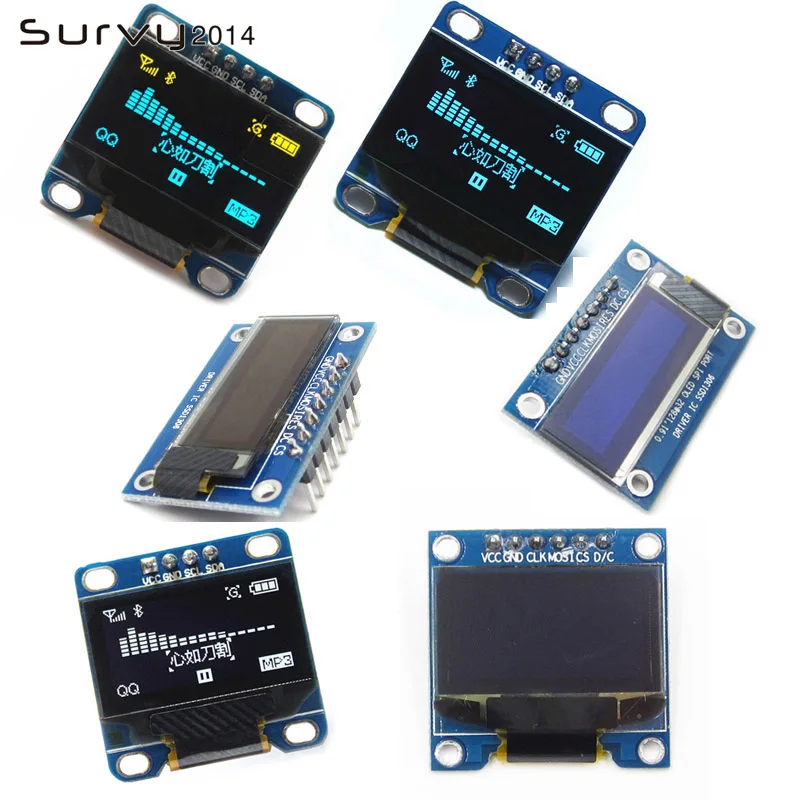 Последовательный белый модуль OLED 0 96/0 91 дюйма IIC 128X64 I2C SSD1306 12864 плата с ЖК экраном GND