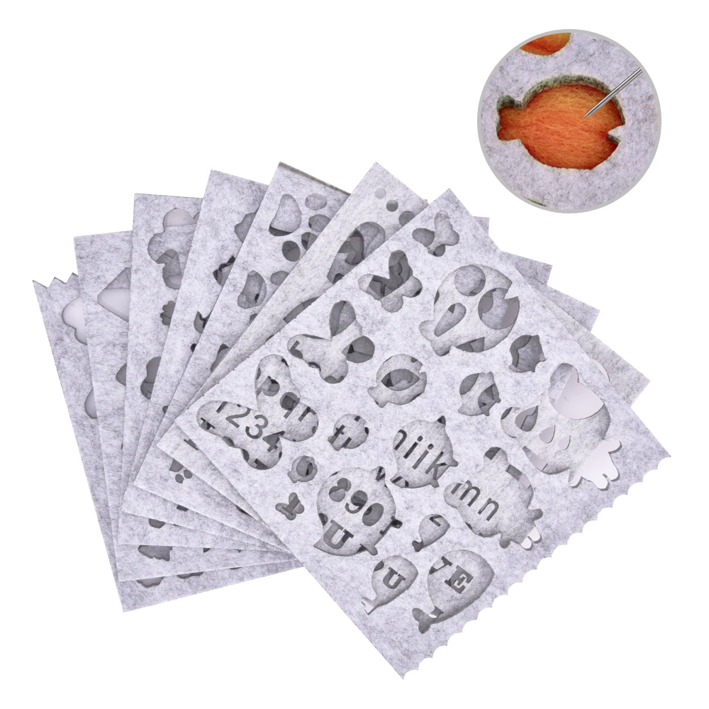 фетровые фигуры шерсть для валяния фигурки из фетра 7 шт. иглы DIY Аппликация