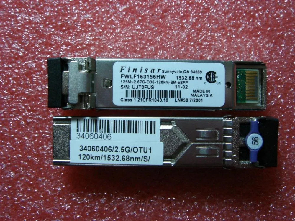 

Finisar FWLF163156HW, 1532,68 нм 125M-2.67G-D36-120KM-SM-ESFP