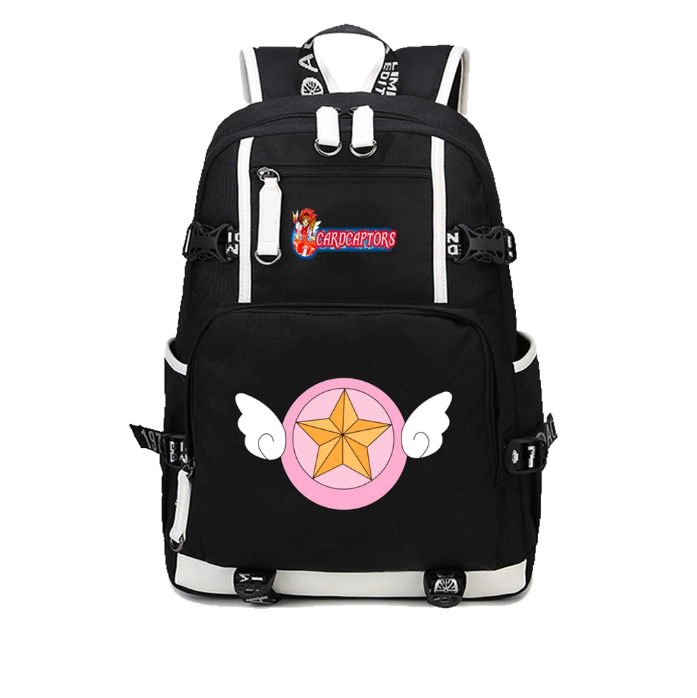 

Japanese Comic Card Captor Sakura Wings School student book Backpack Magical Card sakura Cosplay Backpack