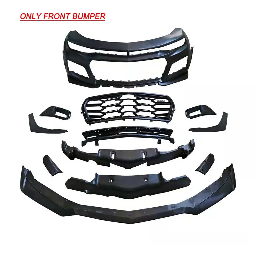 Only Front Bumper Для Chevrolet Camaro- передний бампер для губ из углеродного волокна/FRP передний бампер спойлер - Цвет: Only Front Bumper