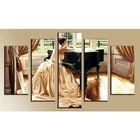 Набор для алмазной вышивки пианино, набор из 5 квадратныхкруглых алмазных картин 5D сделай сам, вышивка крестиком, мозаика, домашний декор, подарок