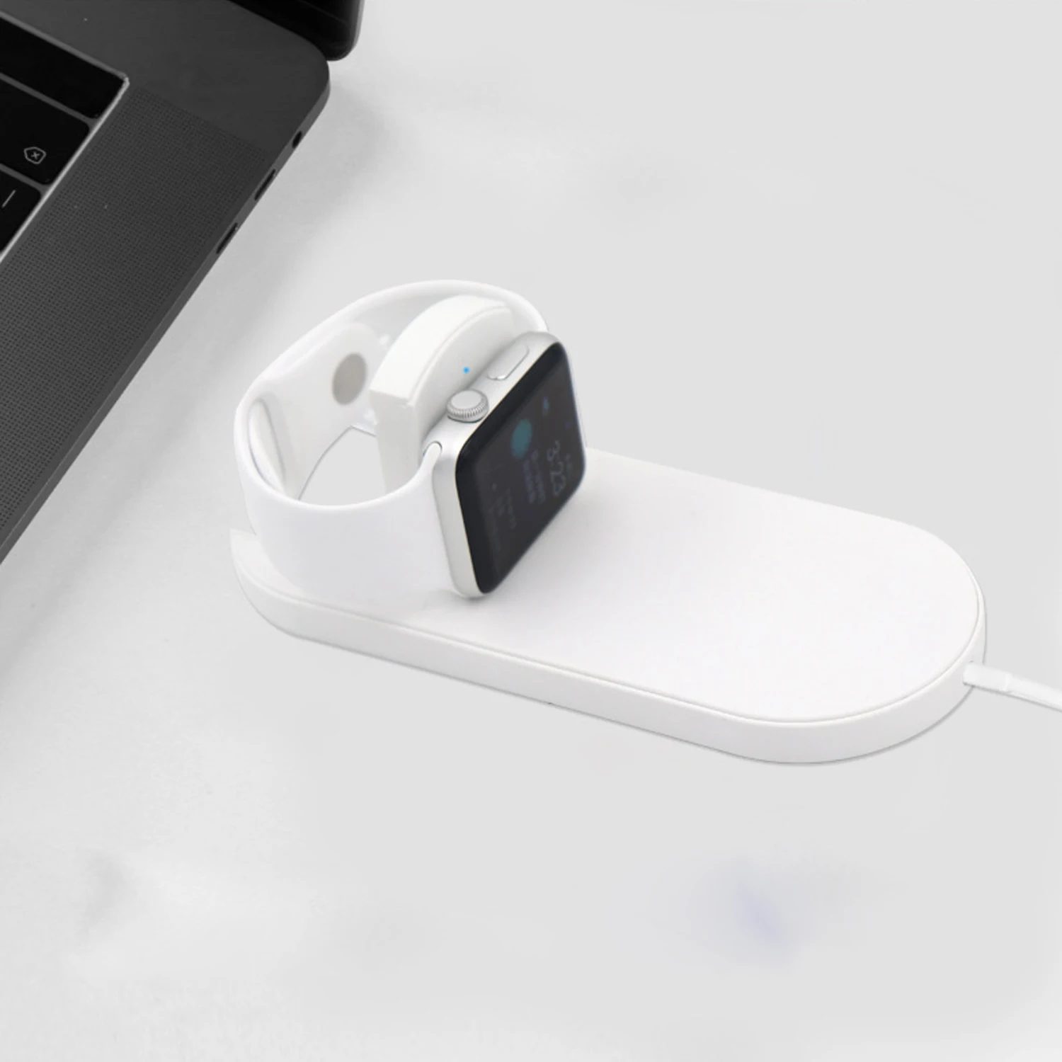 Быстрое беспроводное зарядное устройство Besegad 2 в 1 подставка держатель для Apple Watch