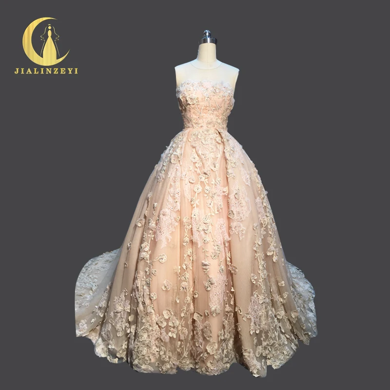 Новое поступление кружевное платье цвета шампанского с открытыми плечами