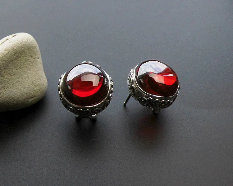 Серьги из серебра S925 пробы, натуральный желтый камень, 925 тайский гранат в серебре, серьги-гвоздики для женщин, вечерние, свадебные ювелирные изделия, LE105