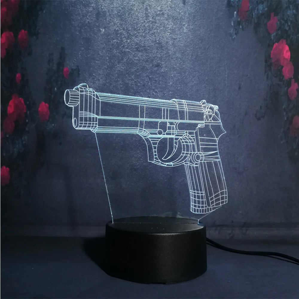 Битва рояль игра PUBG TPS пистолет винтовка LED ночник настольная лампа USB лампы