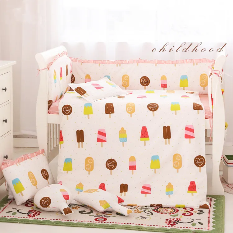 xiaotiantian 4pcs Детские Постельное белье хлопковое постельное белье для малышей с персонажами из мультфильмов бампер для Защиты Колыбель для новорожденных Постельное белье детские дышащие Cot бампер 4 шт./компл - Цвет: xiaotiantian 4pcs