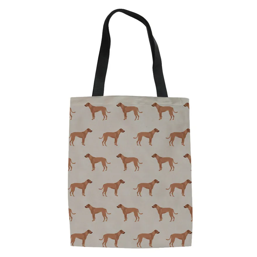 YQ3407Z22 THIKIN милые для женщин Rhodesan Ridgeback печати Холст Tote сумки для подростков книга Сумка женская складные сумки для покупок Recycle мешок - Цвет: YQ3407Z22