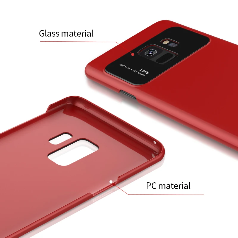 ipngve For Samsung Galaxy S9 PC + Tempered Glass Back Cover Case Protection Plus Phone Bag Fundas Coque |