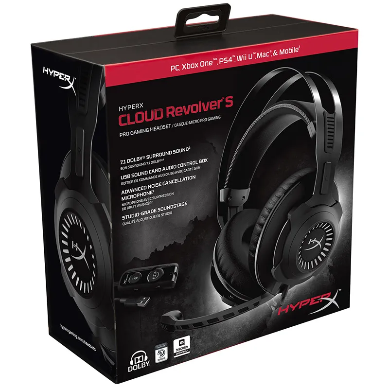 Наушники Dolby 7 1 с объемным звуком Kingston HyperX игровая гарнитура для ПК PS4 PRO Xbox