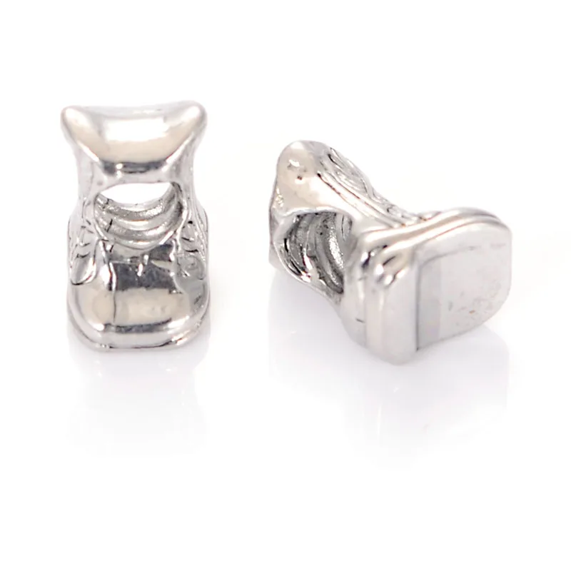 Ковбойские сапоги с родиевым покрытием бусины большим отверстием подвески для