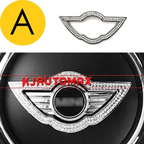 Для Mini Cooper Blingbling Кристальные эмблемы наклейки R55 R56 Clubman(2007-2013) аксессуары украшения - Название цвета: A