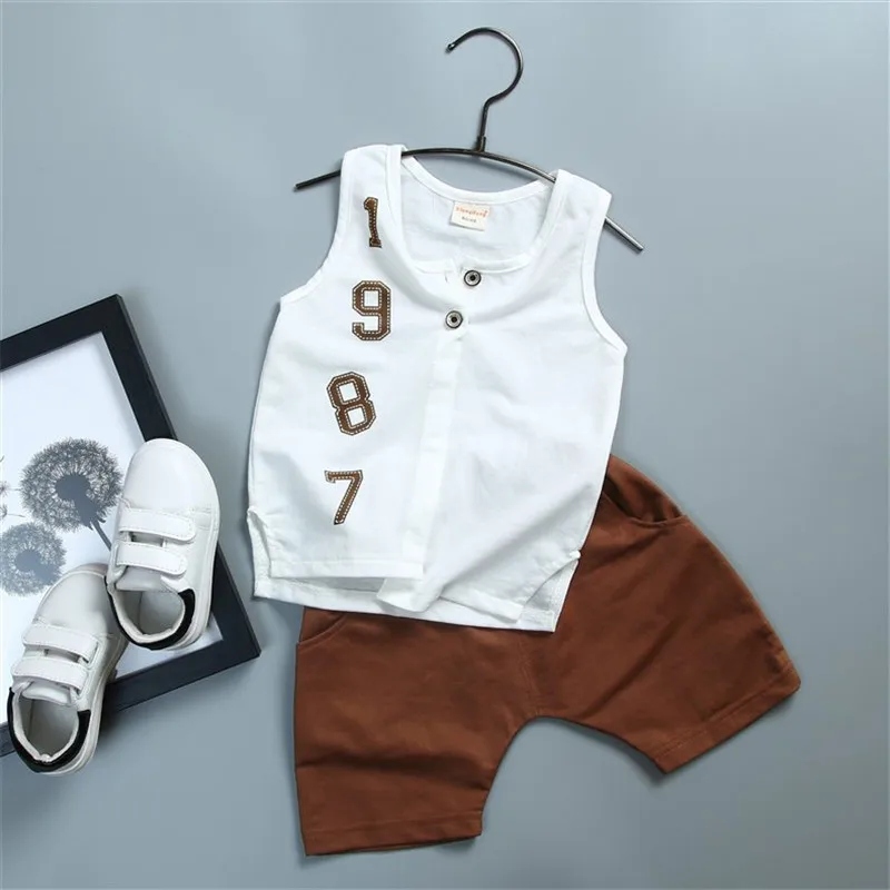 Летняя одежда для маленьких девочек и мальчиков 100% хлопок новинка 2018