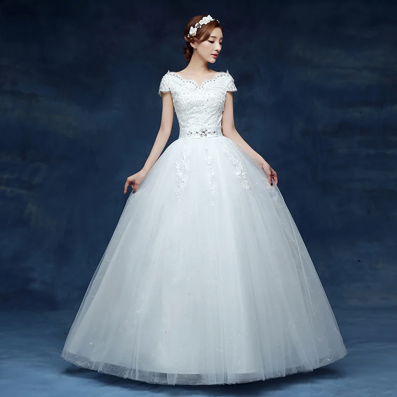 

Wedding Dress Ball Gowns New Bride Luxury Lace Up Wedding Large Size Embroidery Dress