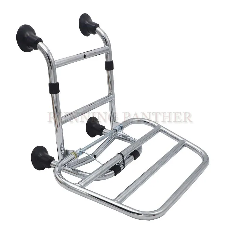 Передняя багажная стойка для мотоцикла хромированная/черная Piaggio S150 LX150 LXV150 2014-2018