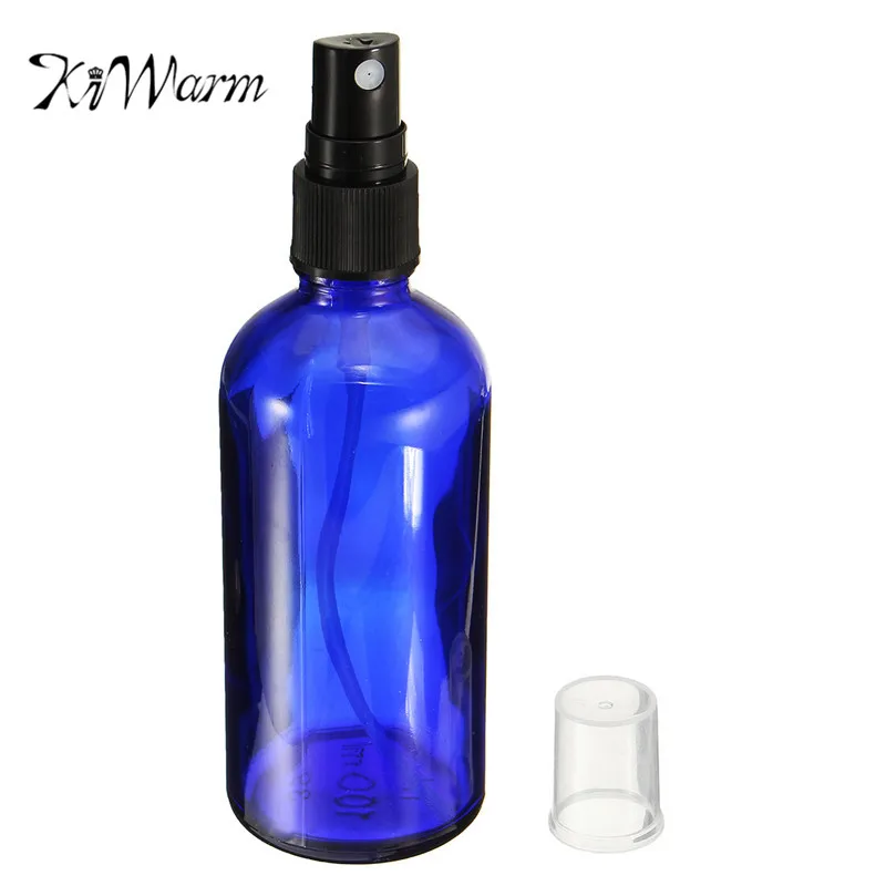 KiWarm пустая кобальтовая синяя стеклянная бутылка 100 мл с мелким распылителем для