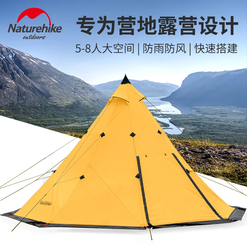 Naturehike палатка с прорезывателем для улицы семейная вечеринка большая кемпинга 5 8