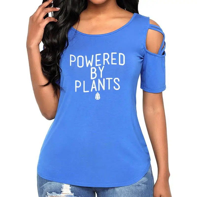 

Vegan Powered By Plants Women T-shirt Fashion Eat Fruit Not Friends Print Tshirt Female Harajuku Tops Cute Funny Tumblr Japan