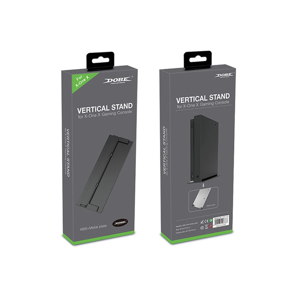 Вертикальная подставка с ABS пластик спереди+ металл Нижняя пластина для Xbox One X консоли