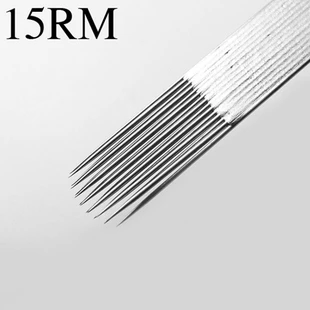 

50PCS Tattoo Set Tattoo Premade Needle 1215RM Sterilized Transparent Tip 15FT/MFT Tattoo Supplies Permanent Makeup Free Shipping