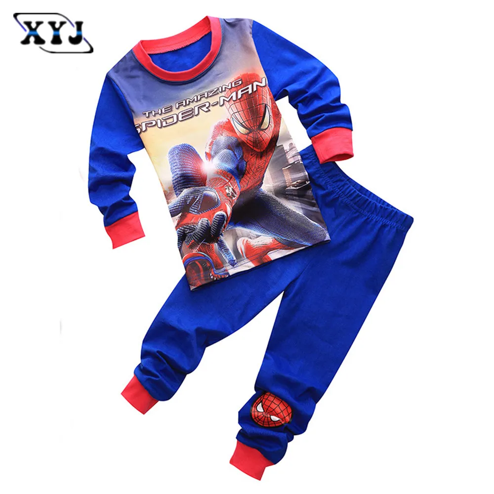 2016 Autumn Spiderman Two-peice Pijamas Suit Children Cloth Pajamas For Kids Unicorn Sleepwear Nightgown Boys |
