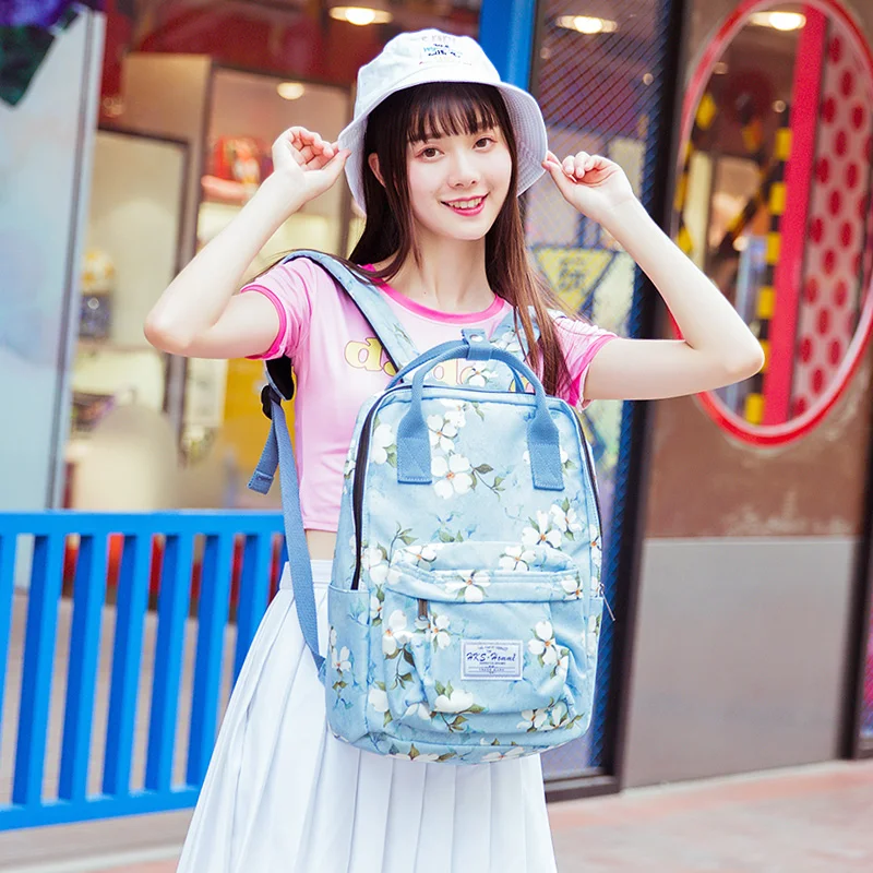 Fashion Backpack Women Leisure Back Pack Korean Ladies Knapsack Casual Travel Bags for School Teenage Girls canvas Backpack