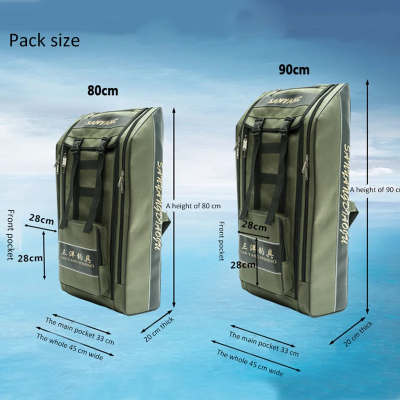 90 см большой рюкзак рыболовный стул задняя Сумка рыболовная утолщенная