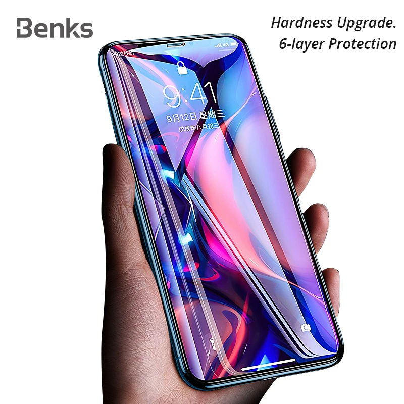 Benks X PRO+ King Kong 10H 9D HD защита экрана изогнутая поверхность защитная пленка из закаленного стекла для iPhone X Xs Max XR