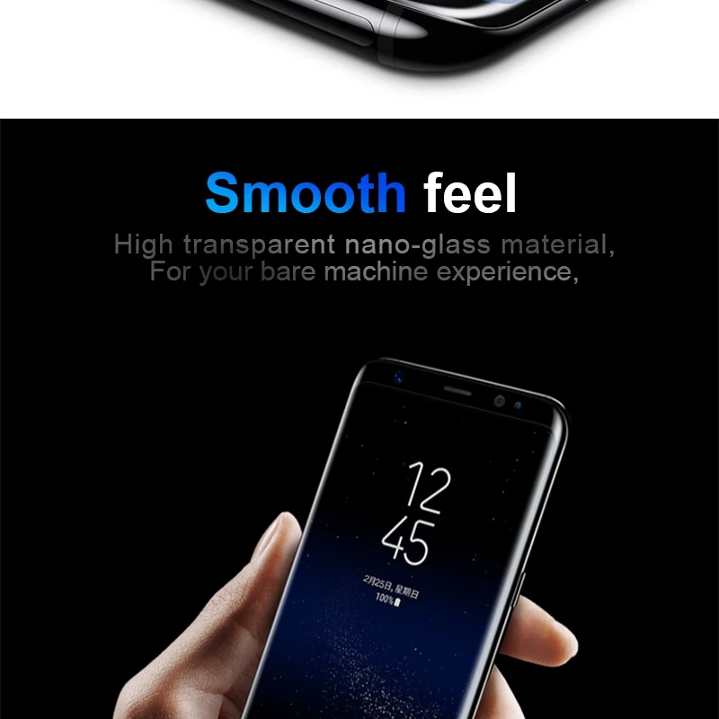 AOXIN 5D полное покрытие закаленное стекло для samsung Galaxy S8 S9 S10 Plus Note 8 9 10 Защита экрана для samsung S 8 9+ стеклянная пленка
